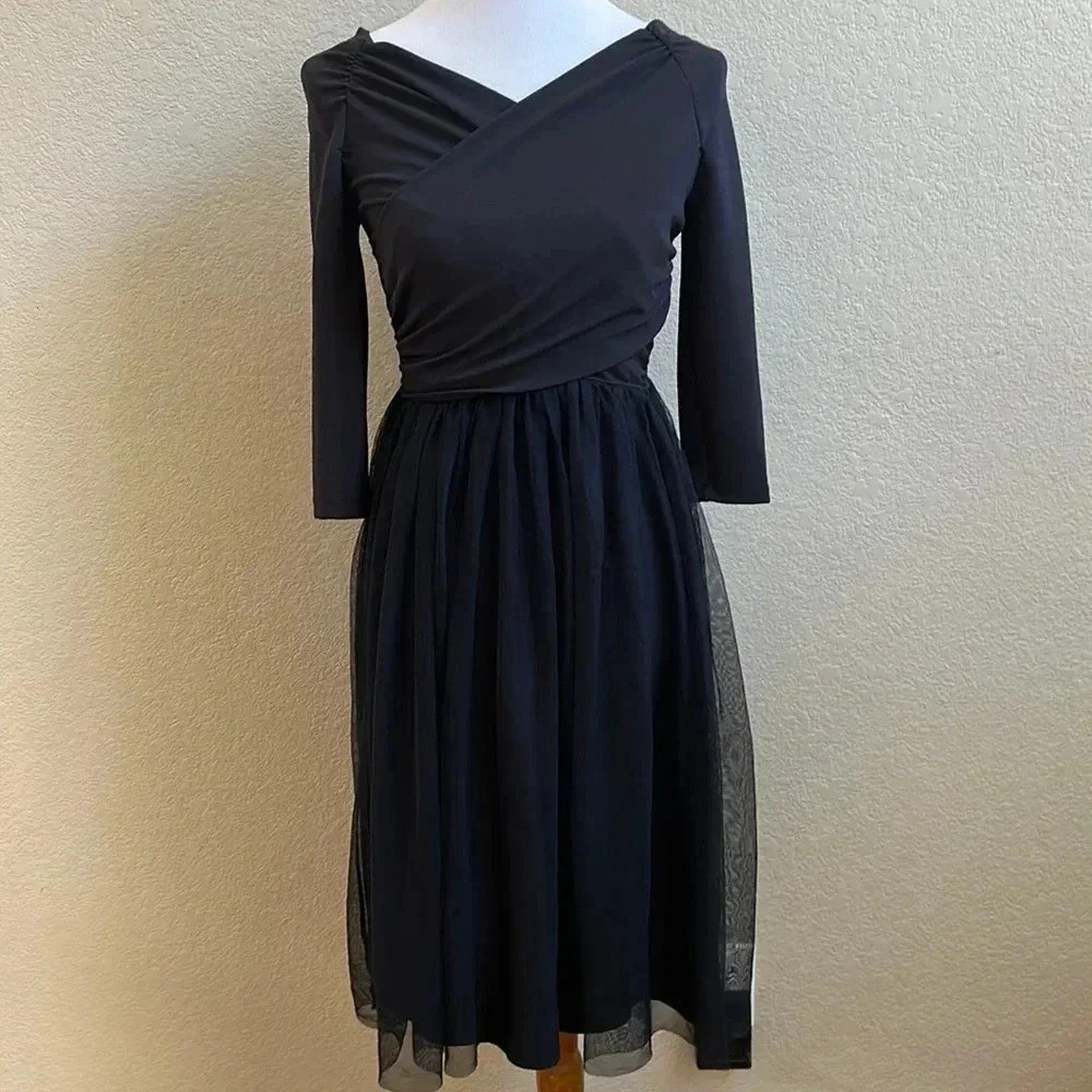 Zara Navy Blue Party Dress